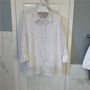 Vintage Button Down Top With Attached Cami